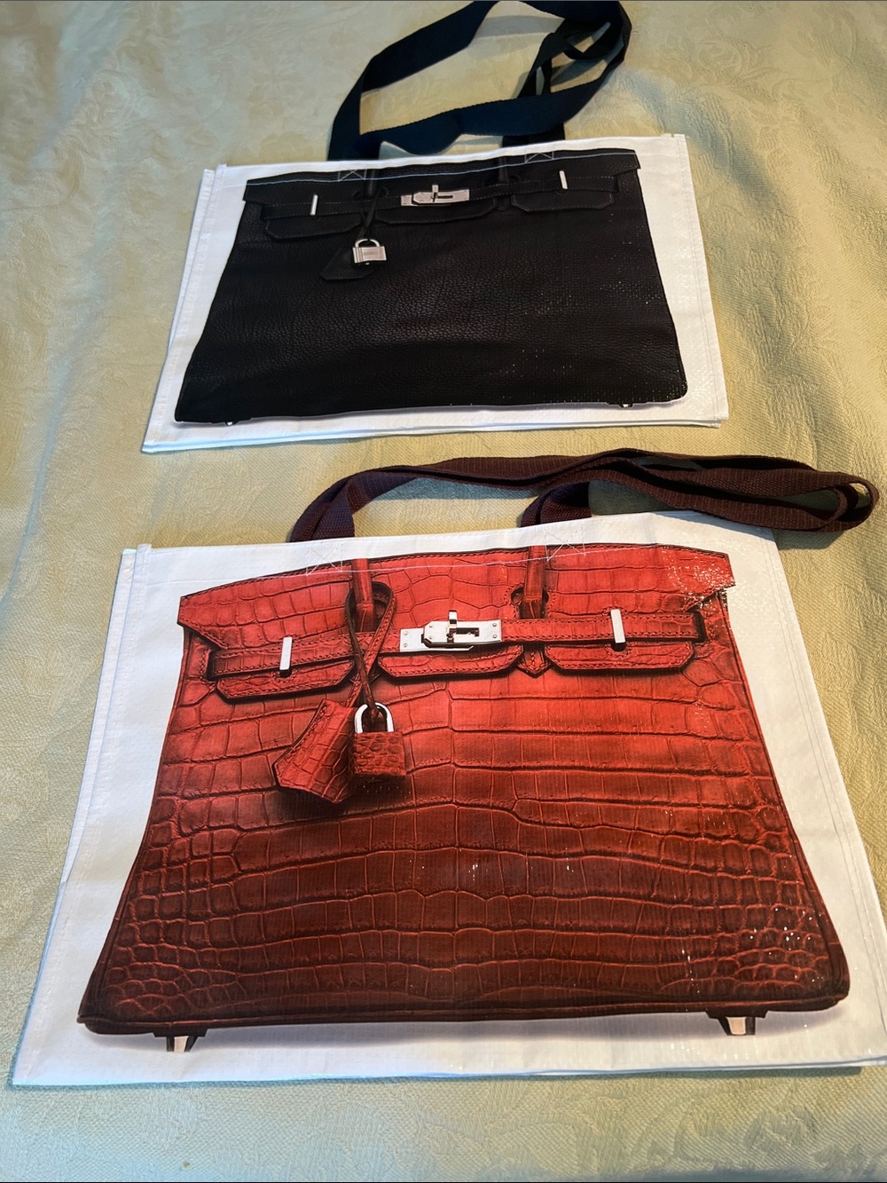 Hermes birkin  shopping bags. From New York